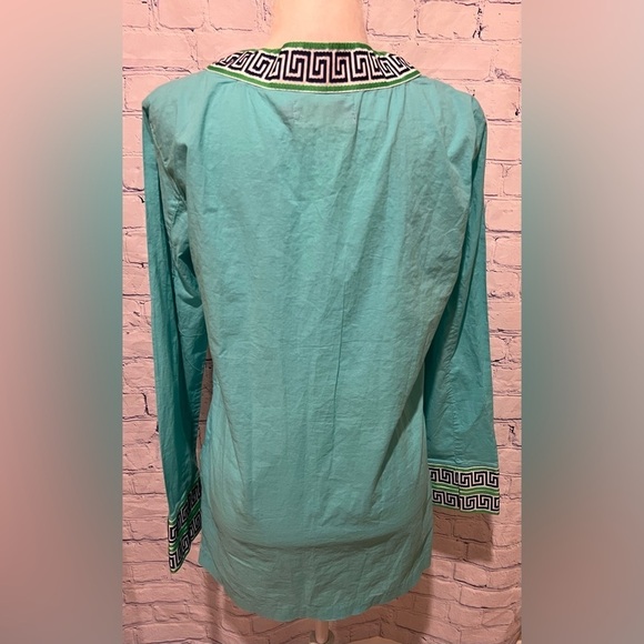 MacBeth collection turquoise tunic top Size Large - Picture 4 of 7